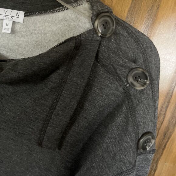 M Avln studio woman pullover gray sweater made in Mexico rayon/polyester/spandex - Picture 4 of 7